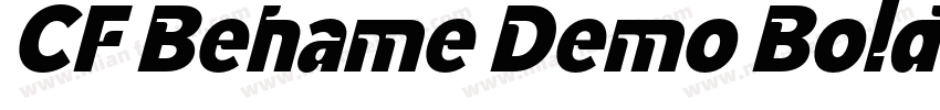 CF Behame Demo Bold Italic字体转换